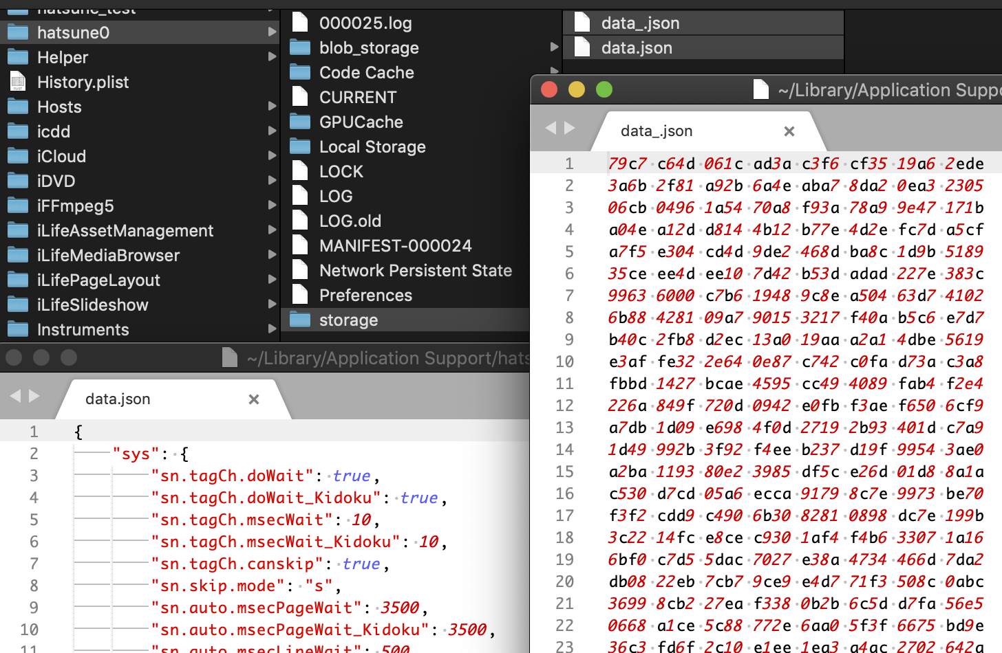 暗号化されたアプリ版セーブデータ（data_.json）