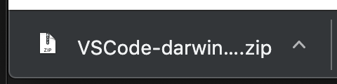 ダウンロードした Mac 版 VSCode の zip ファイル
