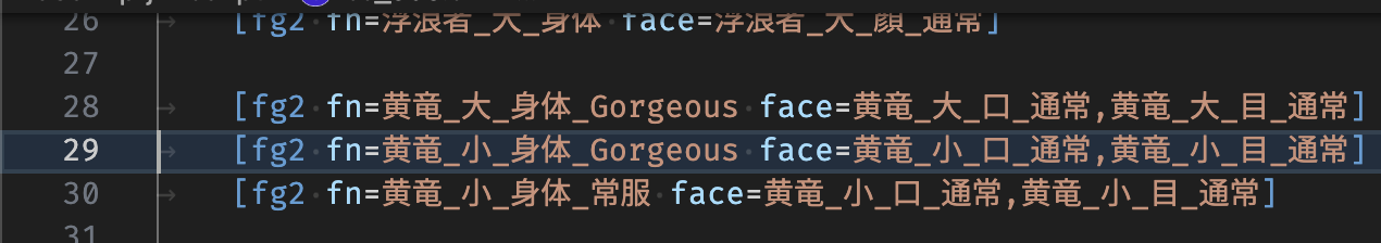 [fg] の fn・face 属性にレイヤ別画像名を列挙したスクリプト